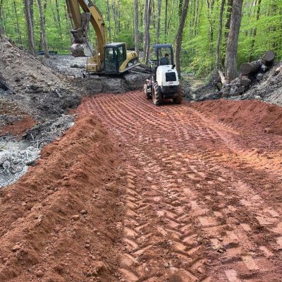 grading land for a road